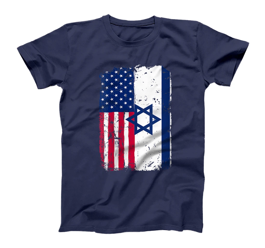 Womens Israel Flag American Israeli Friendship Pride Israel Usa T-Shirt