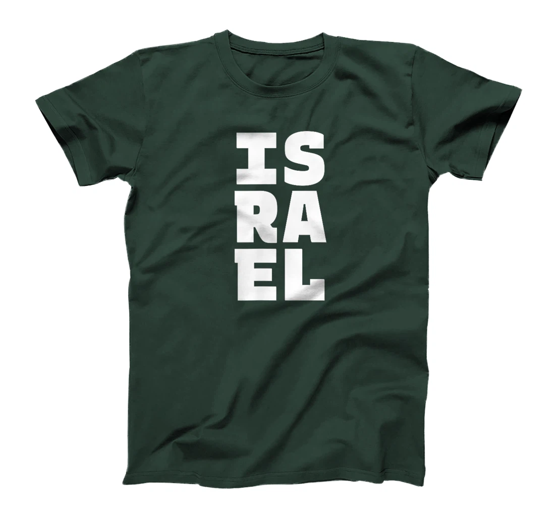 Womens Israel Souvenir - Israeli Pride Letter Box Word Art T-Shirt