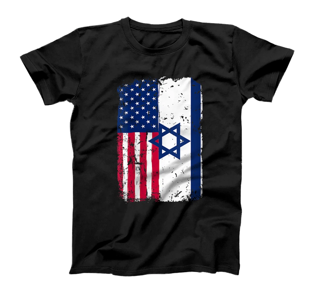 Womens Israel Flag American Israeli Friendship Pride Israel Usa T-Shirt