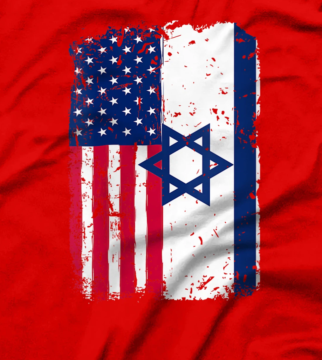 Womens Israel Flag American Israeli Friendship Pride Israel Usa T-Shirt
