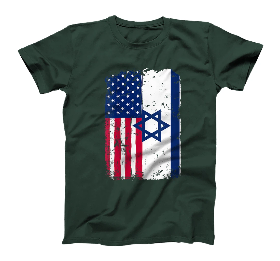 Womens Israel Flag American Israeli Friendship Pride Israel Usa T-Shirt