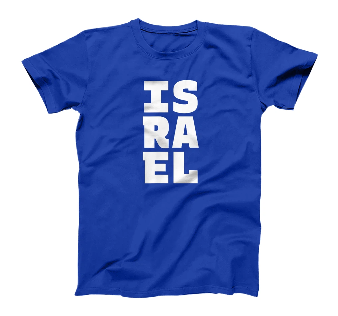 Womens Israel Souvenir - Israeli Pride Letter Box Word Art T-Shirt