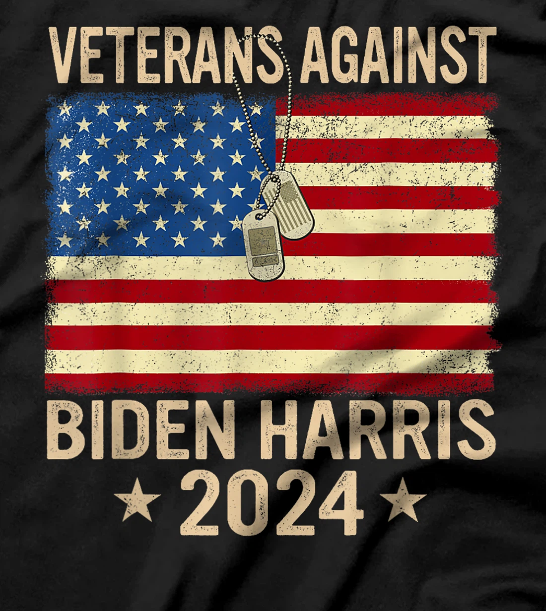 Veterans Against Biden-Harris 2024 Veterans For Trump 2024 T-Shirt