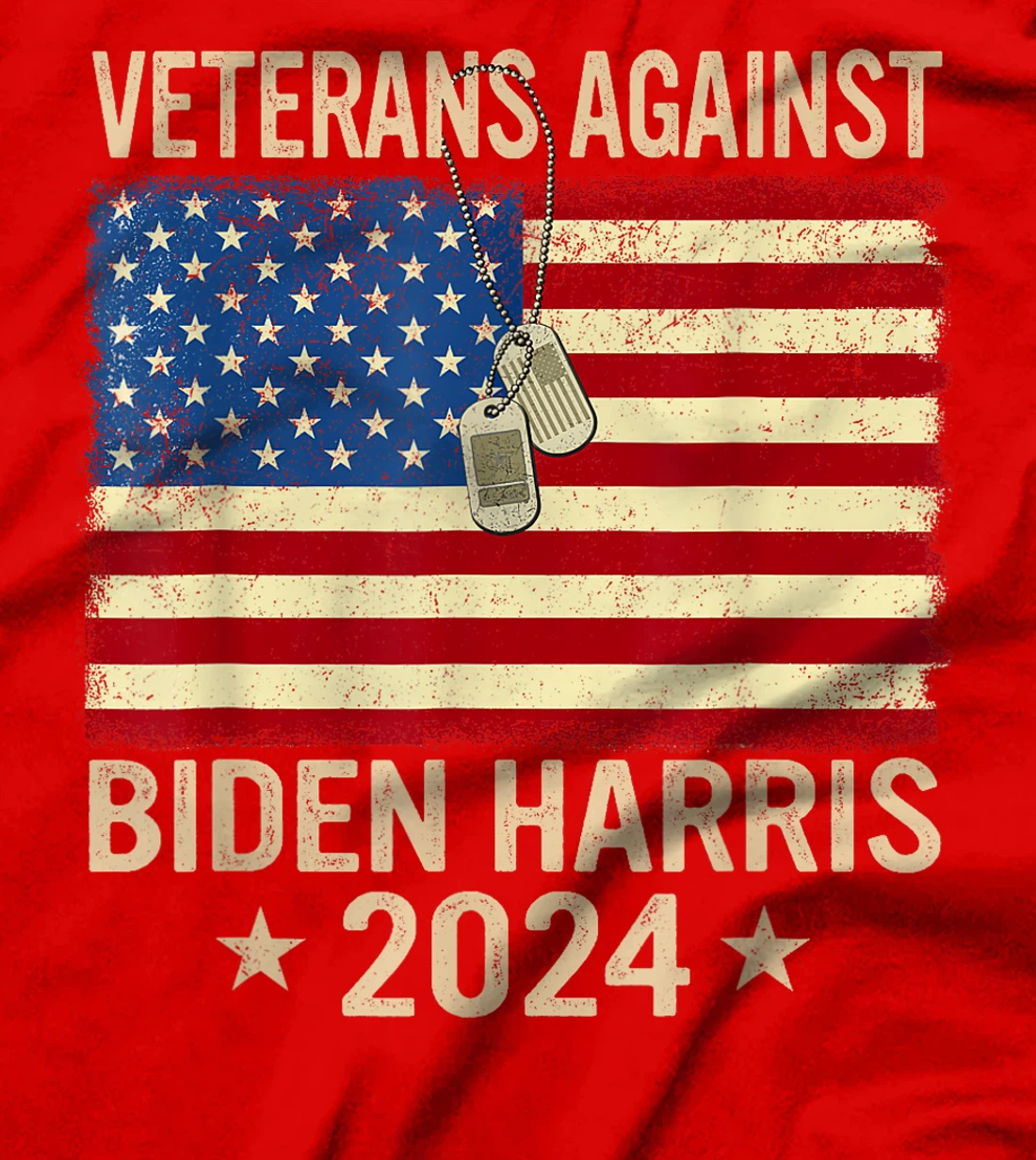 Veterans Against Biden-Harris 2024 Veterans For Trump 2024 T-Shirt