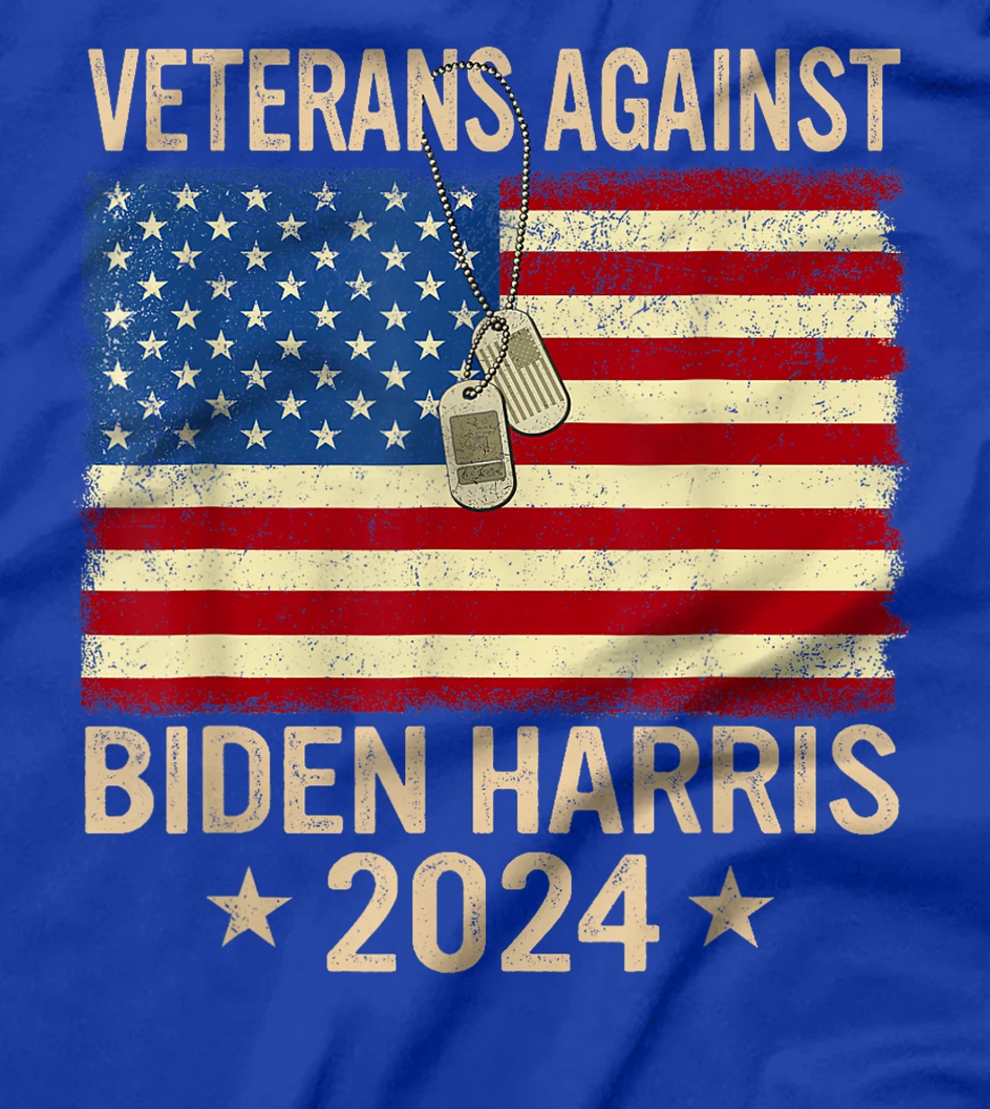 Veterans Against Biden-Harris 2024 Veterans For Trump 2024 T-Shirt