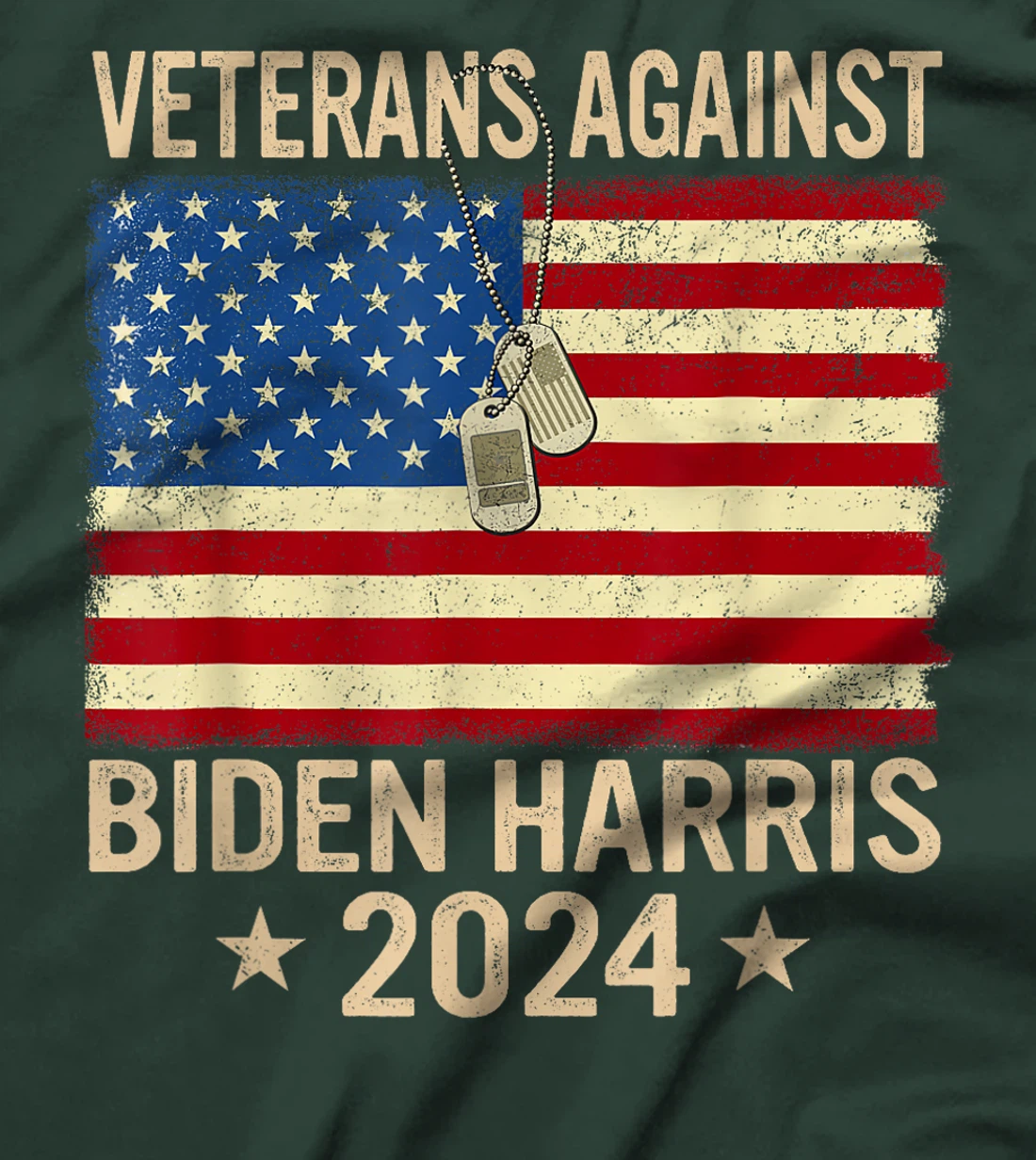 Veterans Against Biden-Harris 2024 Veterans For Trump 2024 T-Shirt