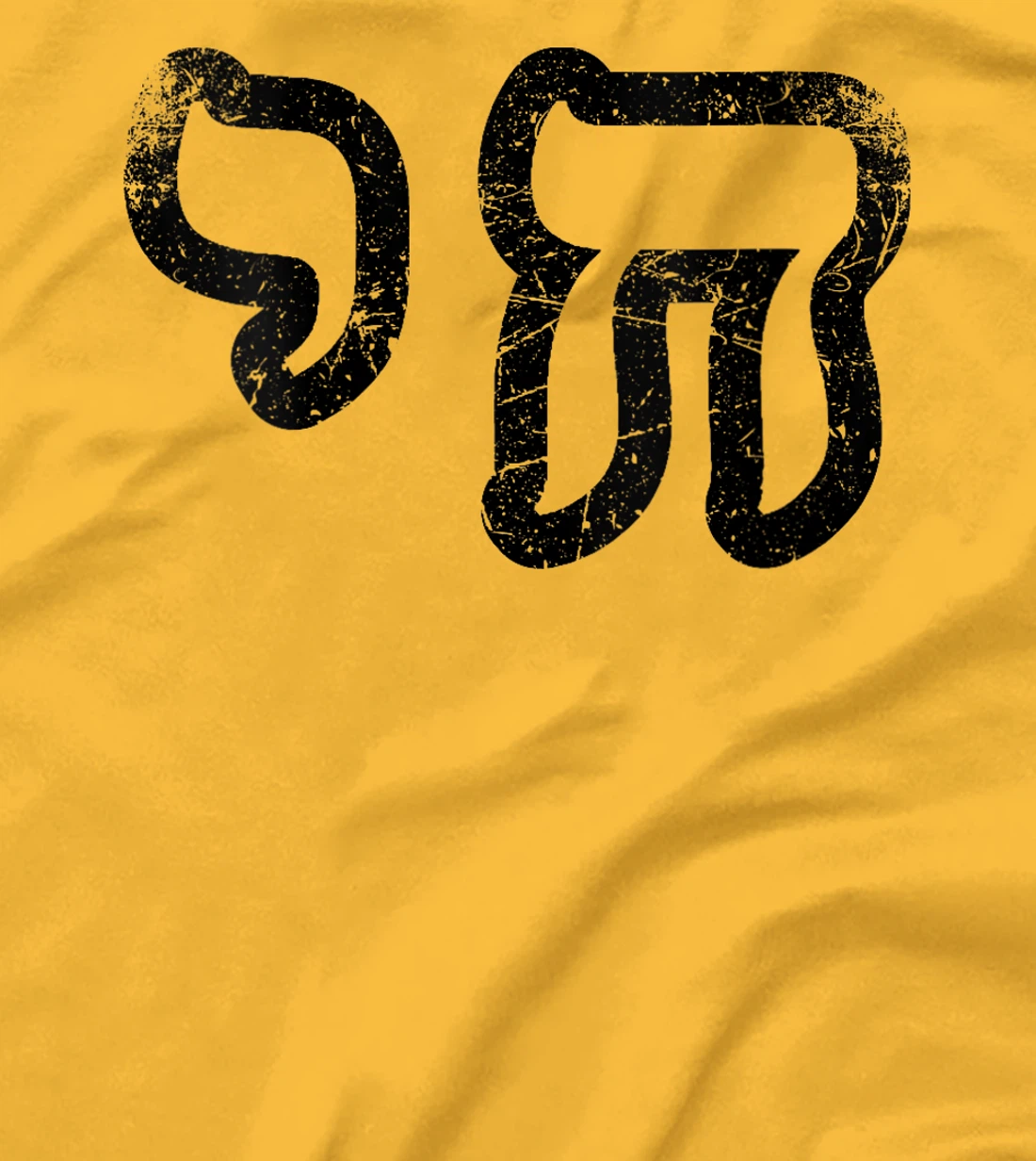 Womens Chai Jewish Israel Hebrew Life Symbol Distressed Vintage T-Shirt