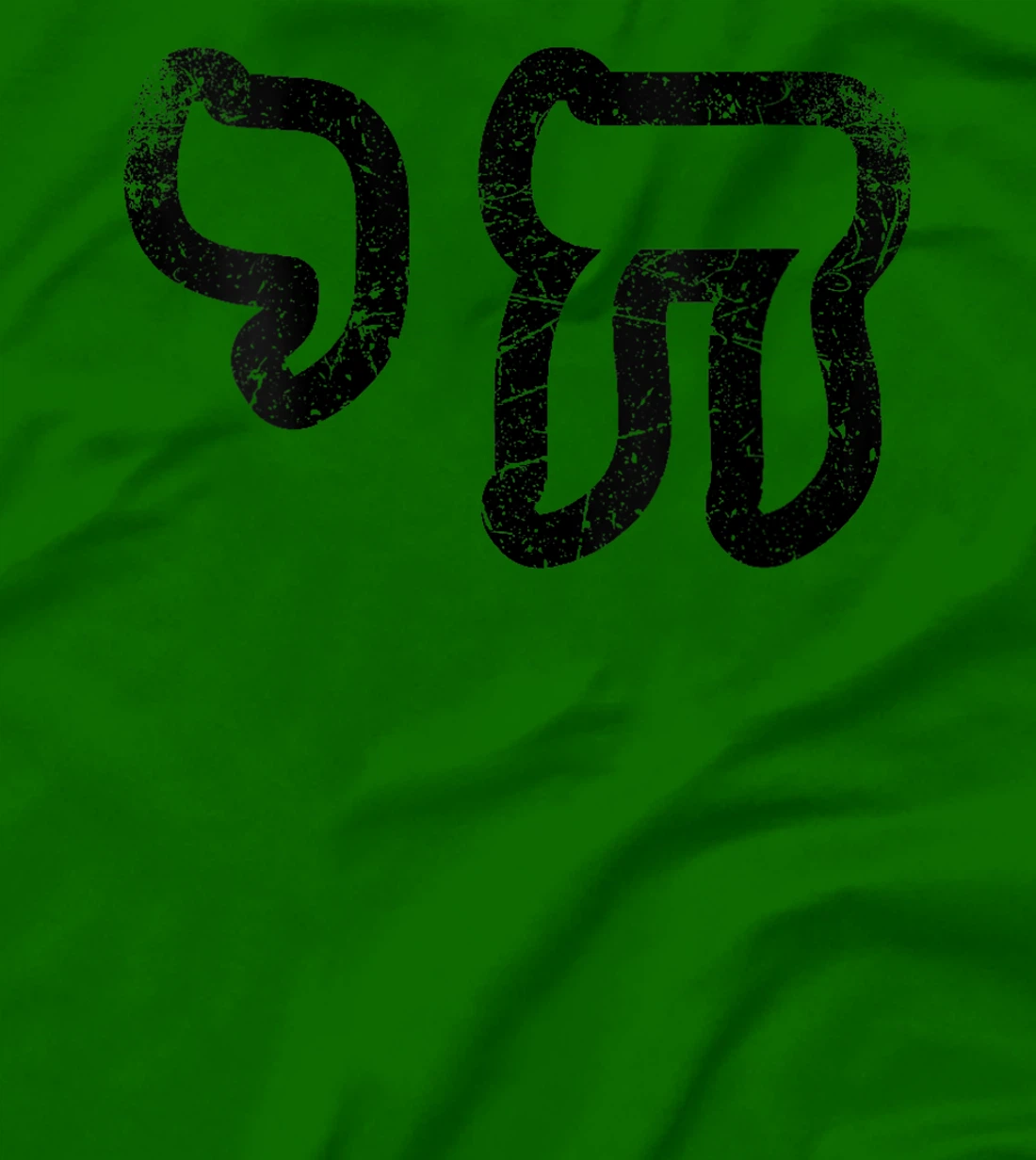 Womens Chai Jewish Israel Hebrew Life Symbol Distressed Vintage T-Shirt