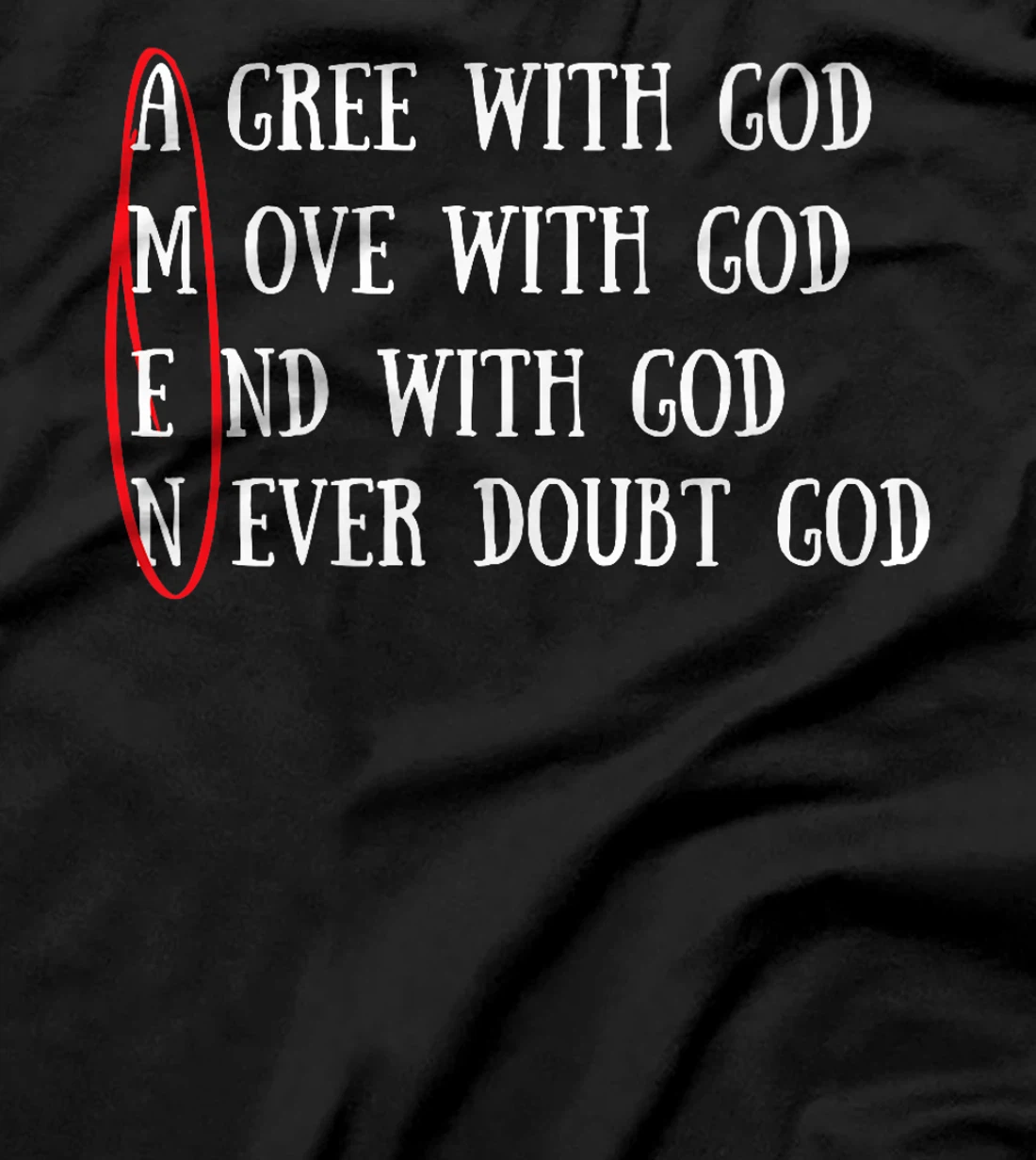 Agree With God Move With God End With God Never Doubt God Premium T-Shirt