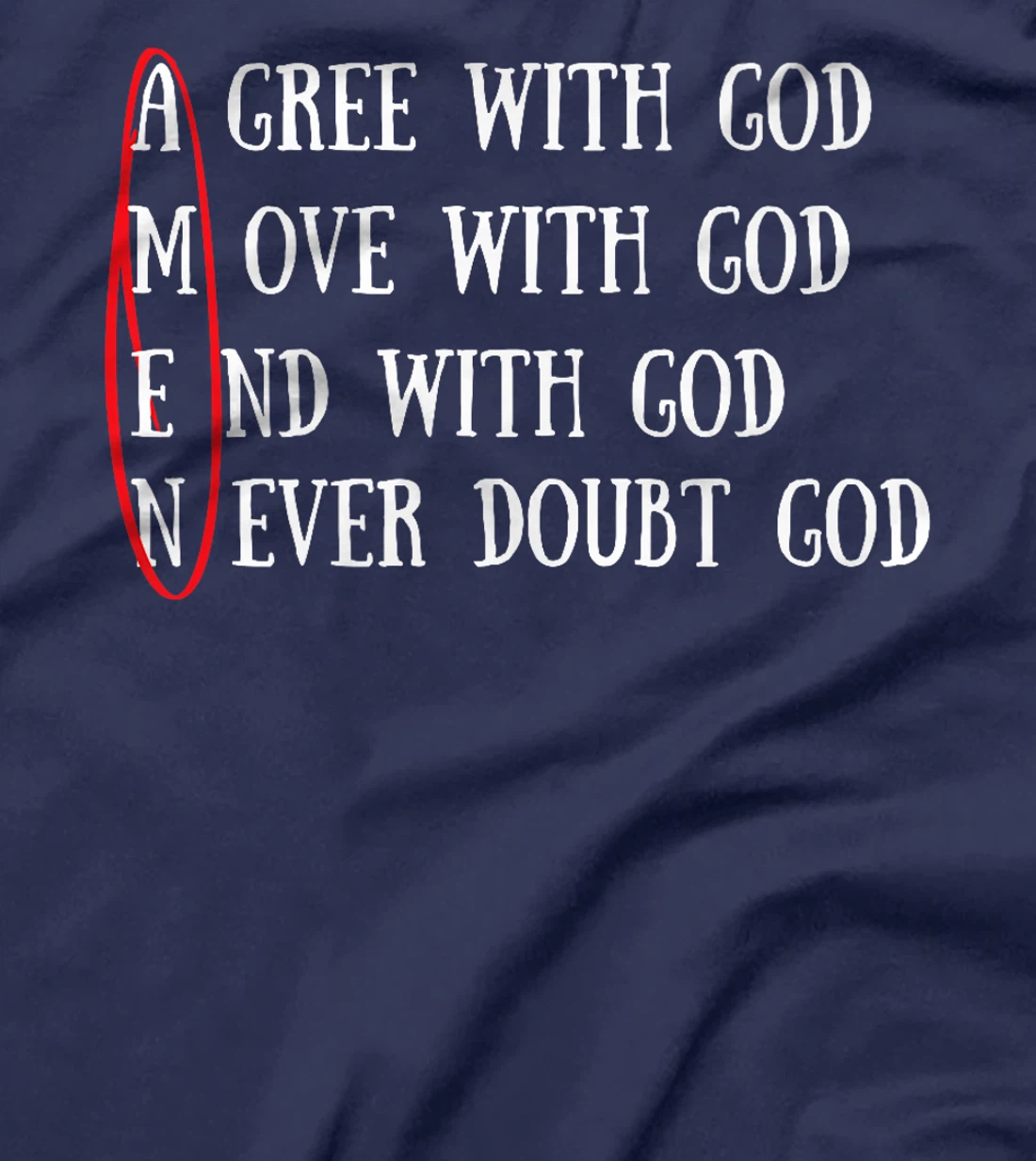 Agree With God Move With God End With God Never Doubt God Premium T-Shirt