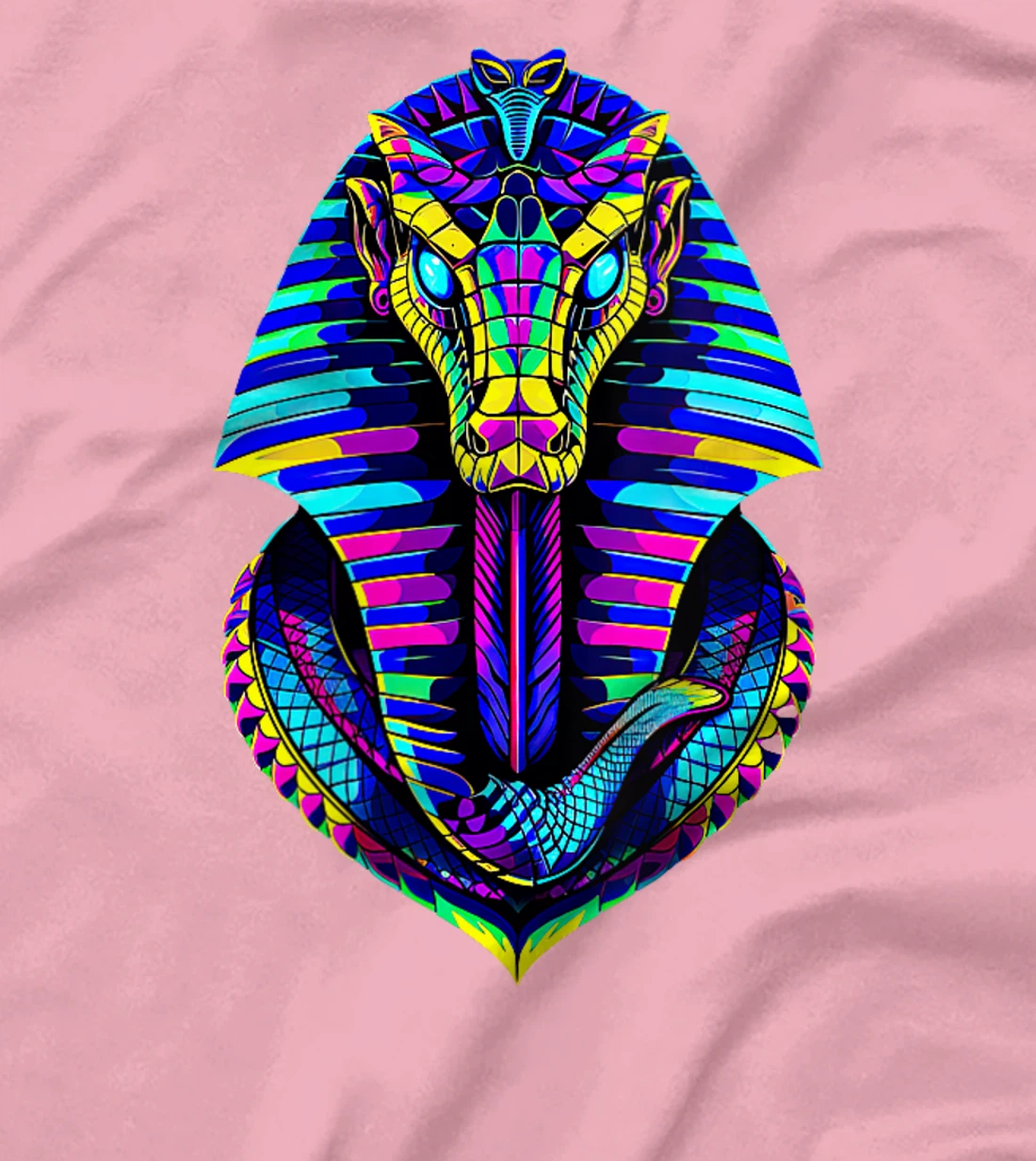 Womens Retro 80's 90s Greek Mythology Egyptian Cobra snake God T-Shirt