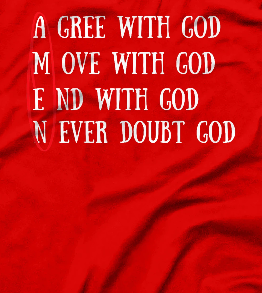 Agree With God Move With God End With God Never Doubt God Premium T-Shirt