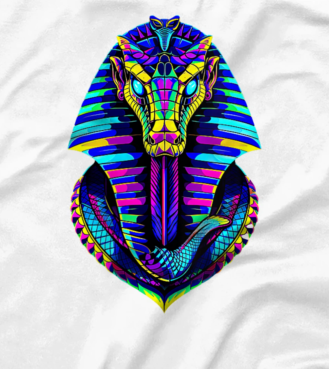 Womens Retro 80's 90s Greek Mythology Egyptian Cobra snake God T-Shirt