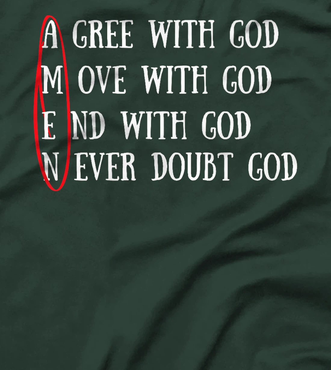 Agree With God Move With God End With God Never Doubt God Premium T-Shirt