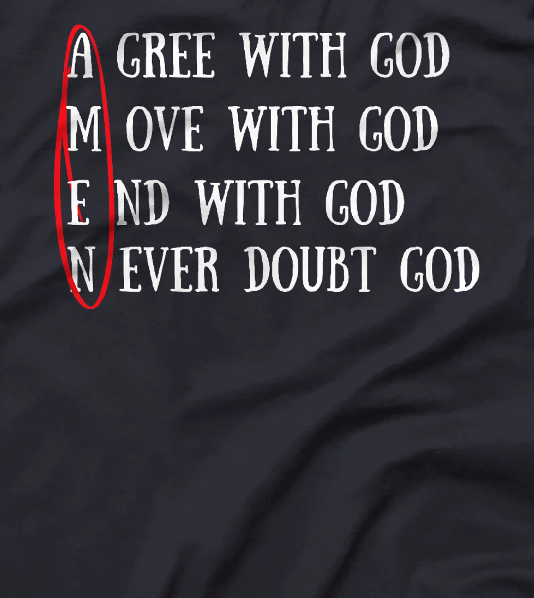 Agree With God Move With God End With God Never Doubt God Premium T-Shirt