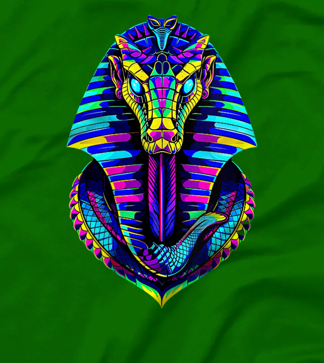 Womens Retro 80's 90s Greek Mythology Egyptian Cobra snake God T-Shirt