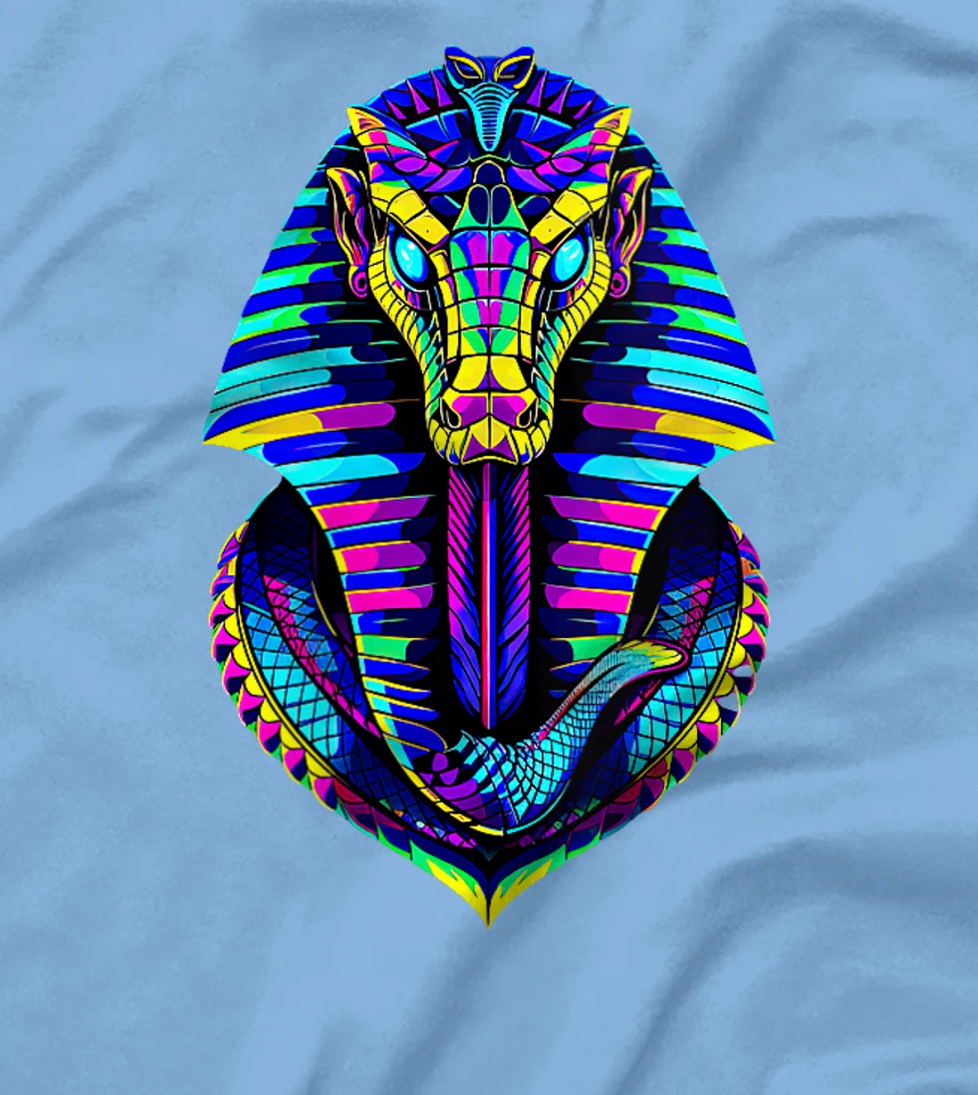 Womens Retro 80's 90s Greek Mythology Egyptian Cobra snake God T-Shirt
