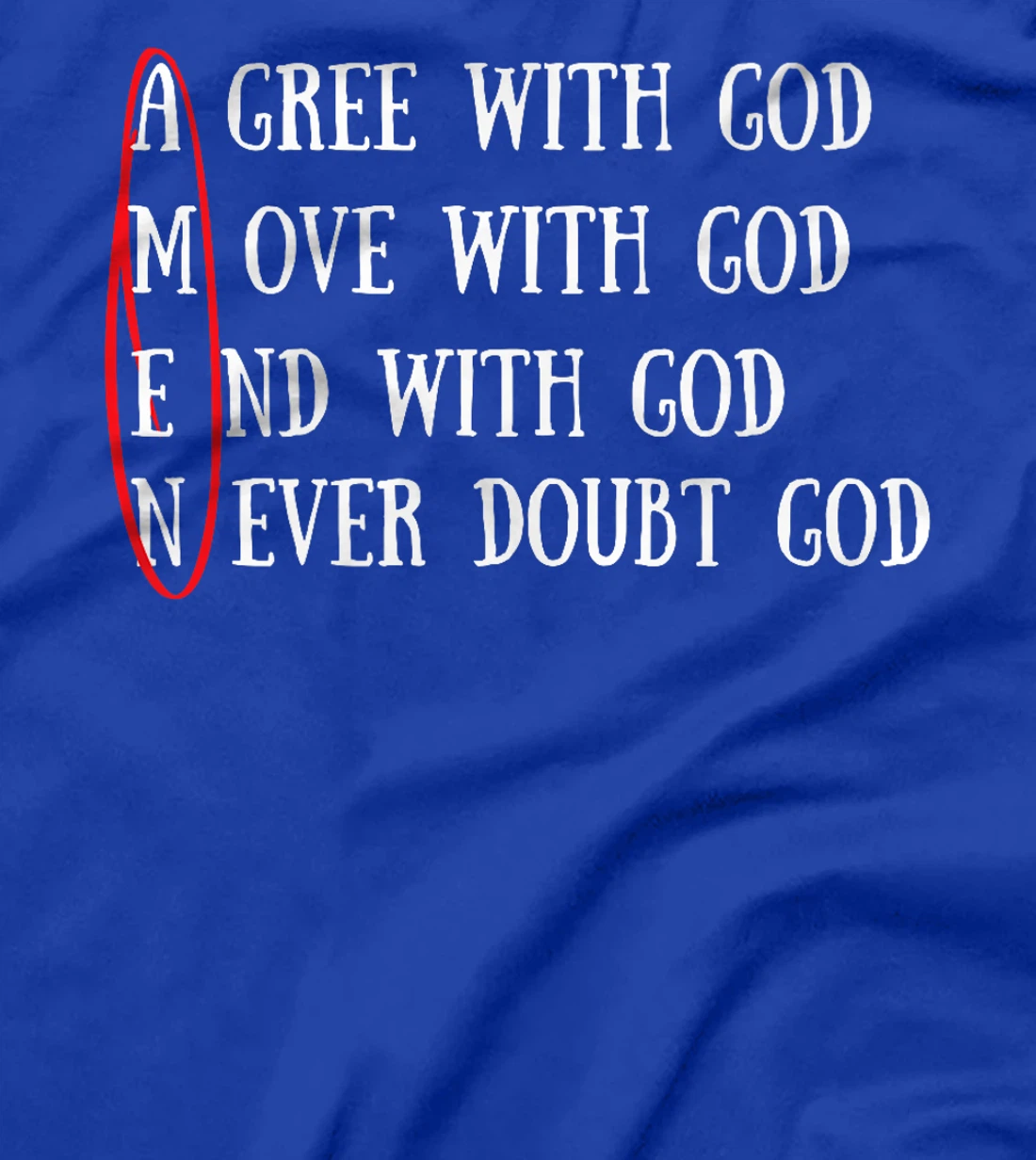 Agree With God Move With God End With God Never Doubt God Premium T-Shirt