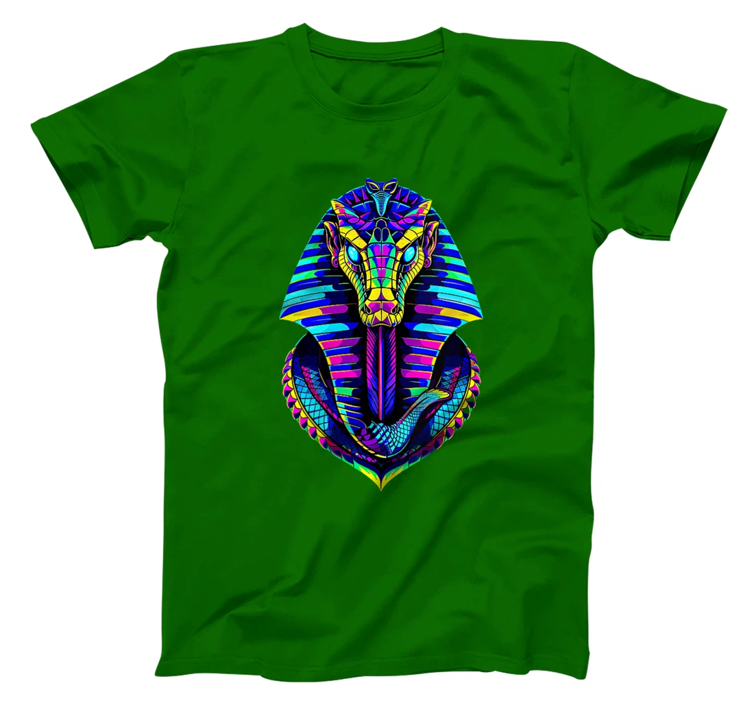 Womens Retro 80's 90s Greek Mythology Egyptian Cobra snake God T-Shirt