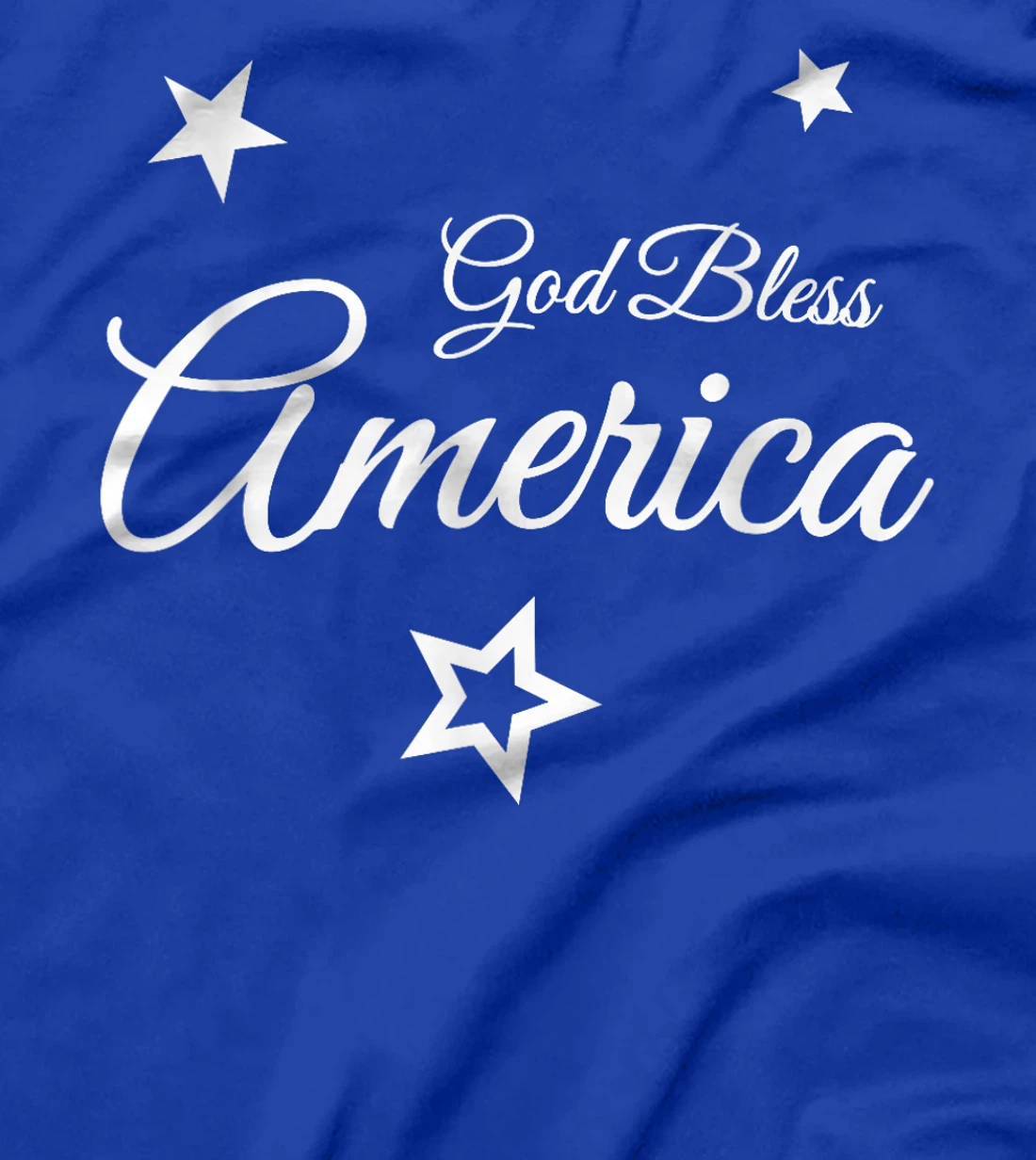 Stylish "God Bless America" - Handwriting with Stars T-Shirt