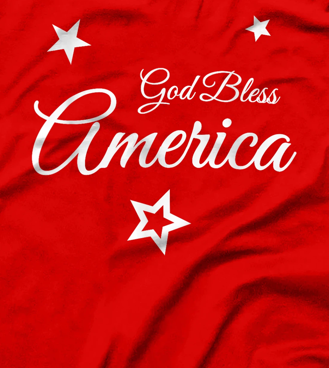 Stylish "God Bless America" - Handwriting with Stars T-Shirt