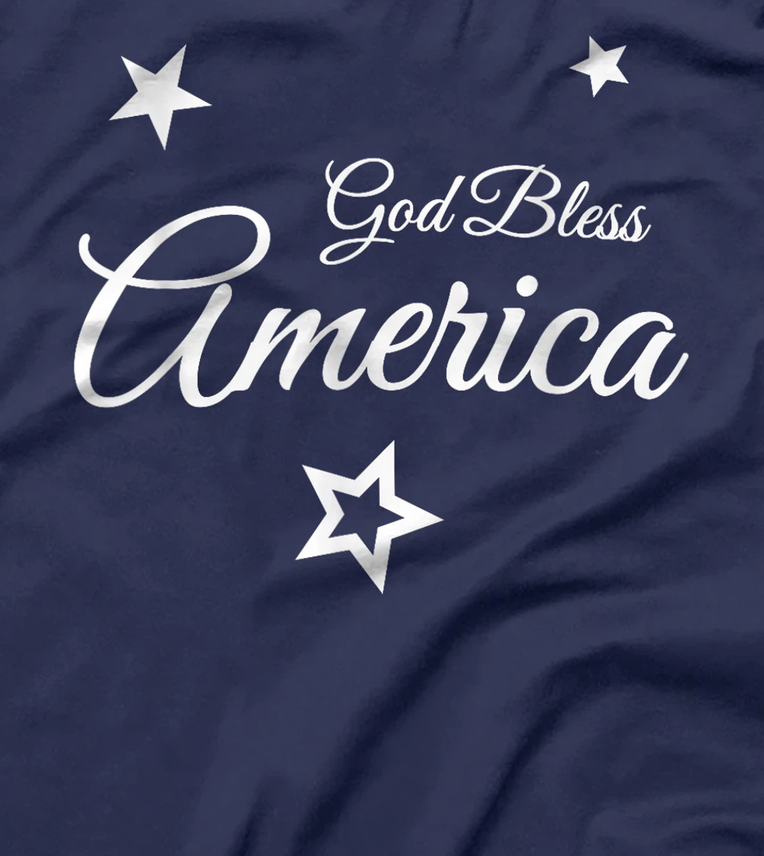 Stylish "God Bless America" - Handwriting with Stars T-Shirt
