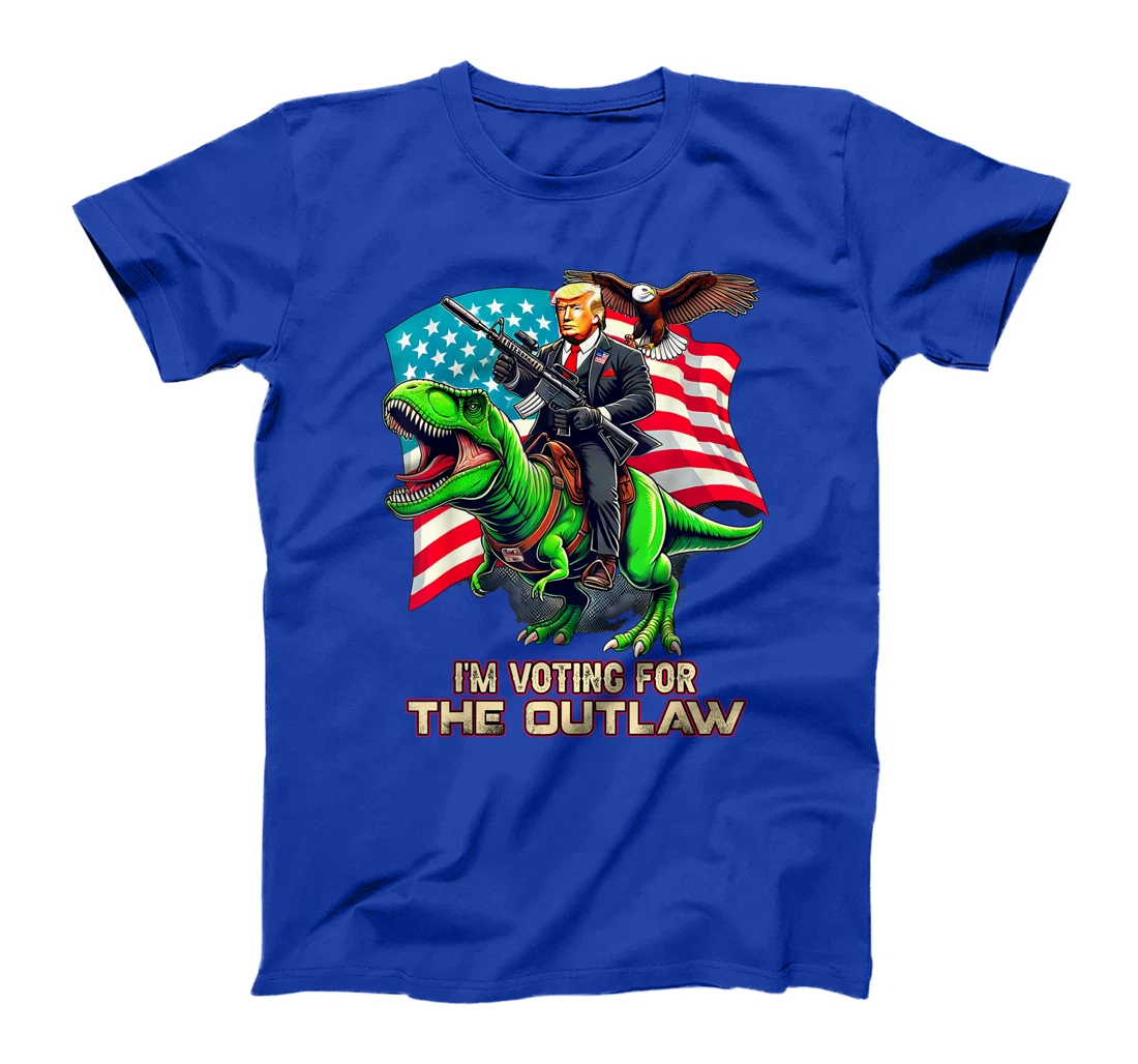 Trump Riding A T-Rex I'm Voting For The Outlaw T-Shirt