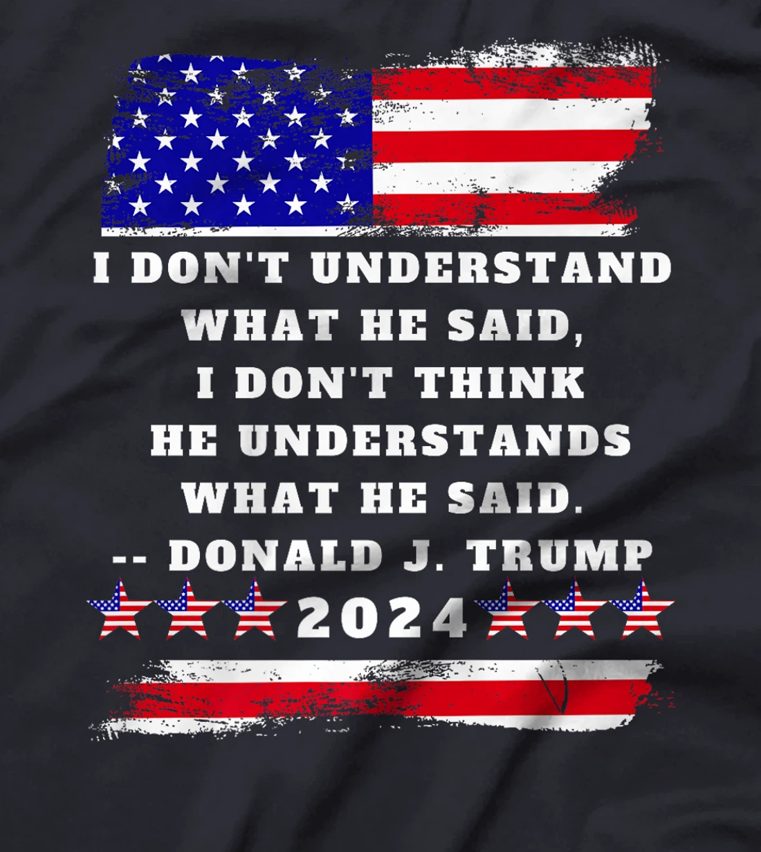 Trump Biden Presidential Debate 2024 Funny Quote USA Flag Premium T-Shirt