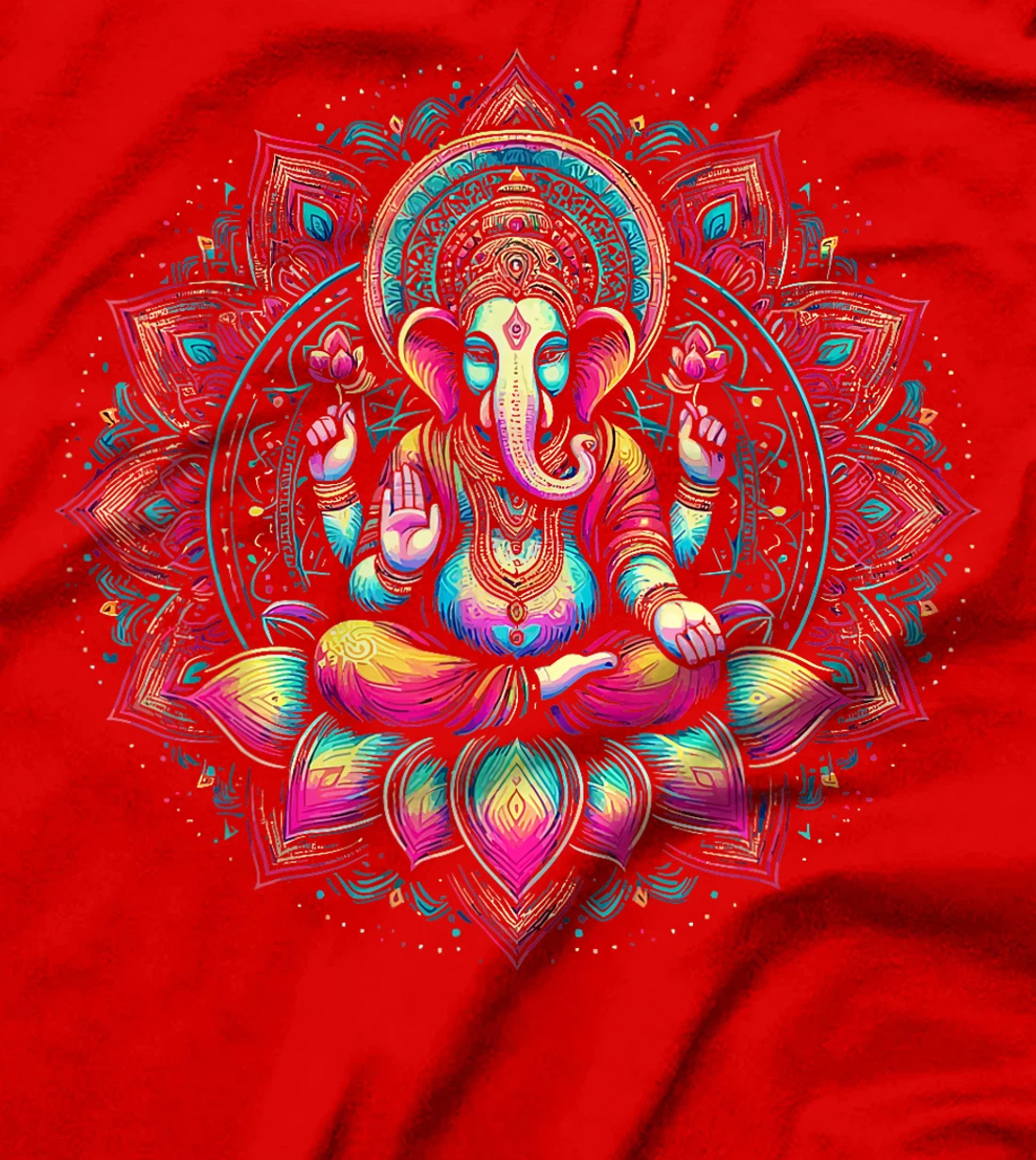 Ganesh Symbol Yoga Hindu Elephant God Ganesha Puja T-Shirt