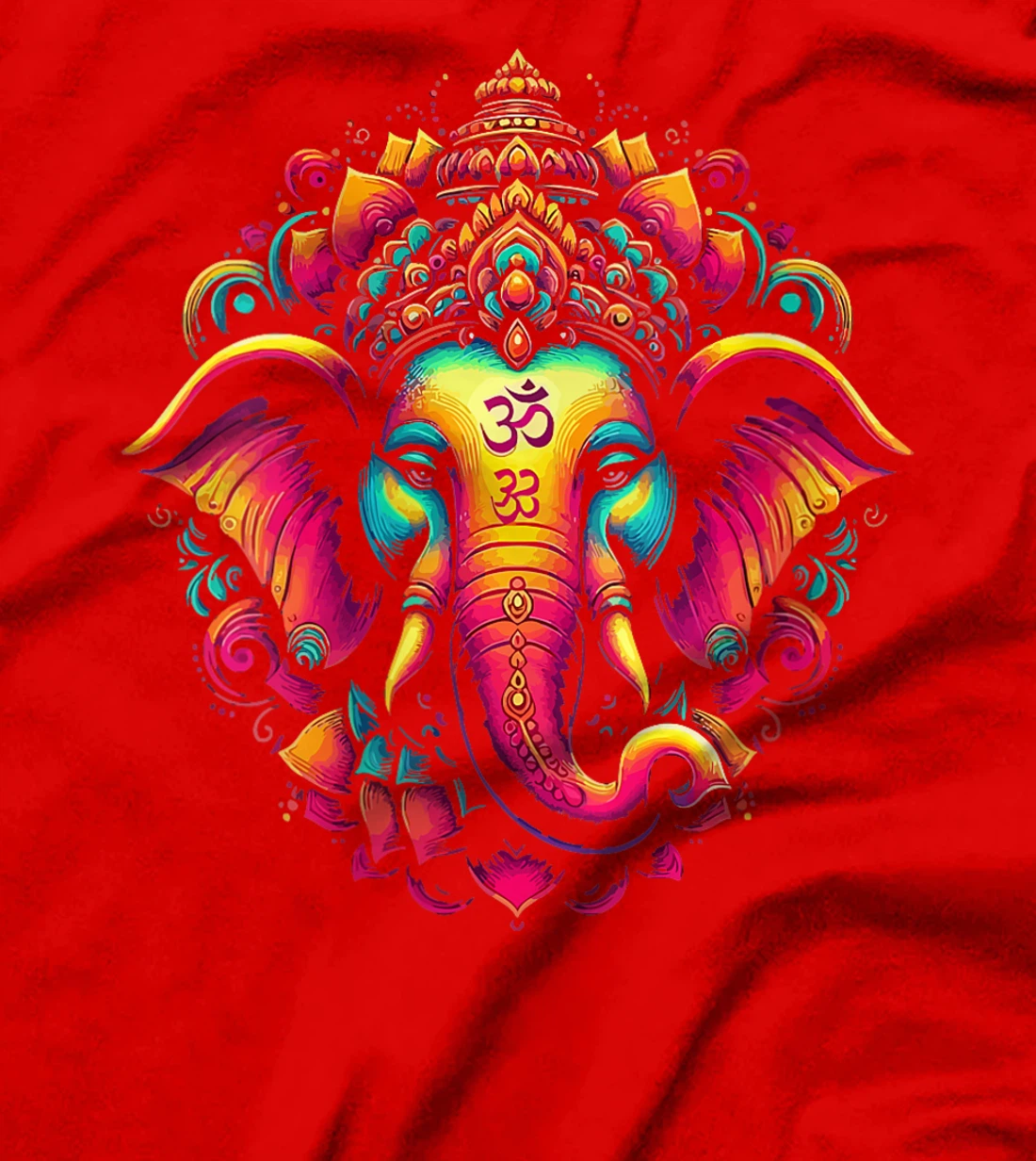 Womens Ganesh Symbol Yoga Hindu Elephant God Ganesha Puja T-Shirt
