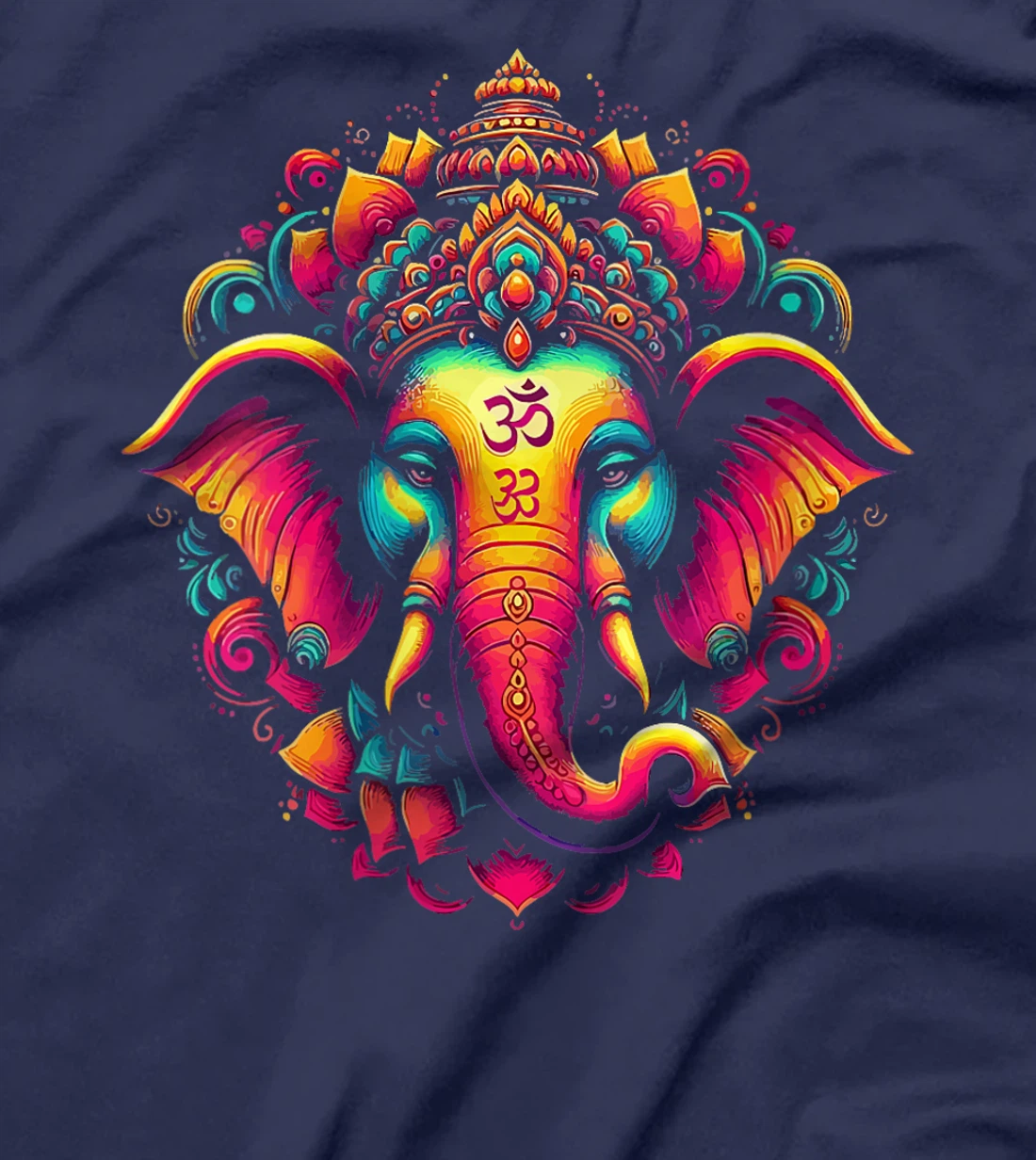 Womens Ganesh Symbol Yoga Hindu Elephant God Ganesha Puja T-Shirt
