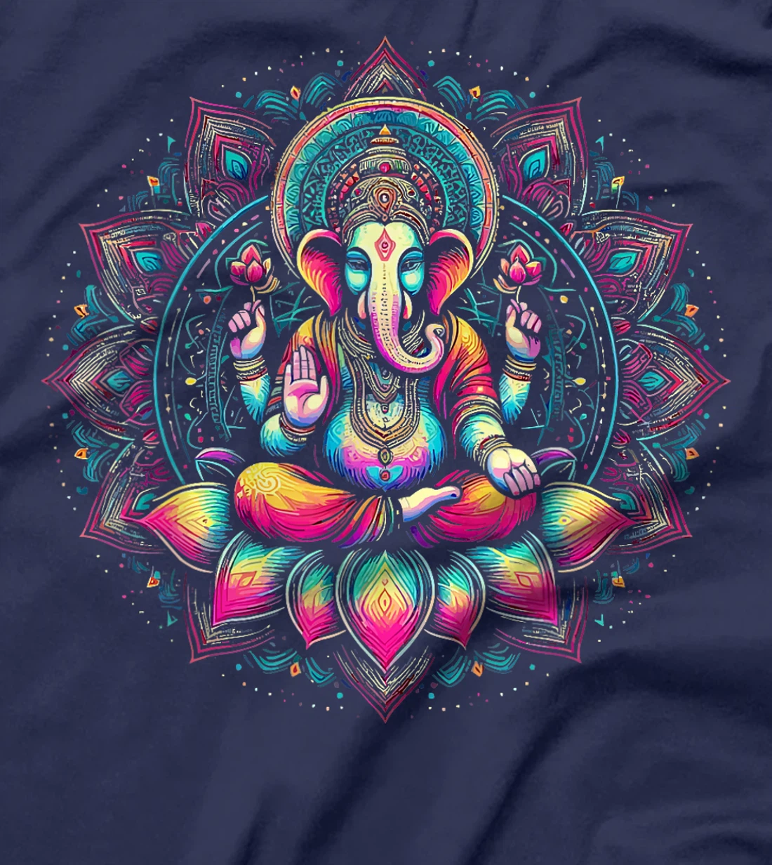 Ganesh Symbol Yoga Hindu Elephant God Ganesha Puja T-Shirt