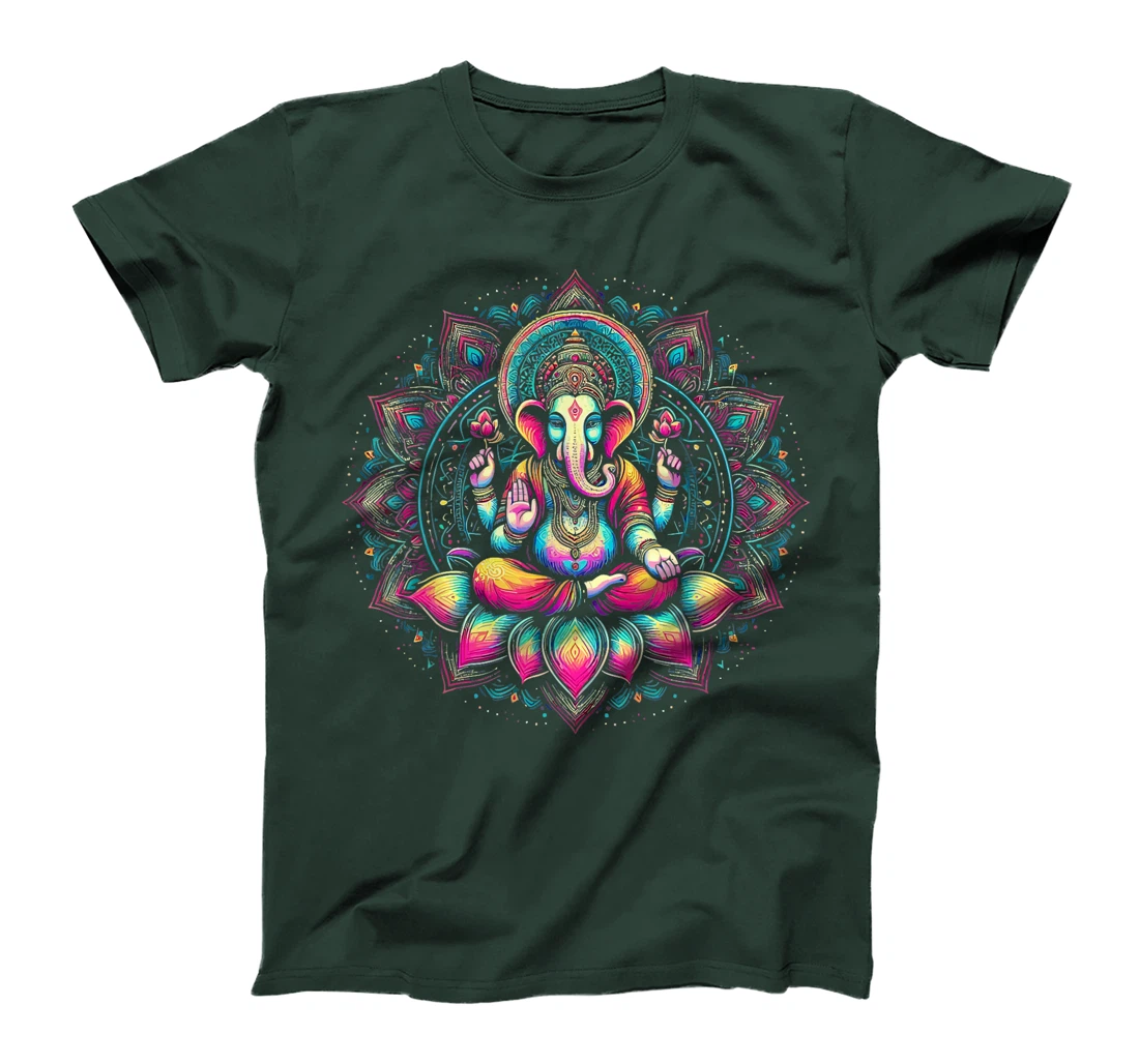 Ganesh Symbol Yoga Hindu Elephant God Ganesha Puja T-Shirt