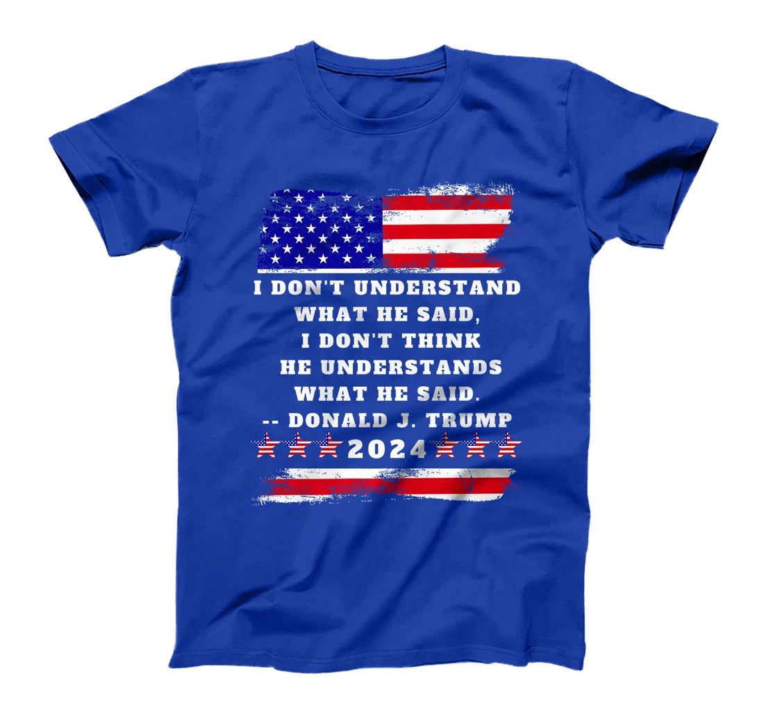 Trump Biden Presidential Debate 2024 Funny Quote USA Flag Premium T-Shirt
