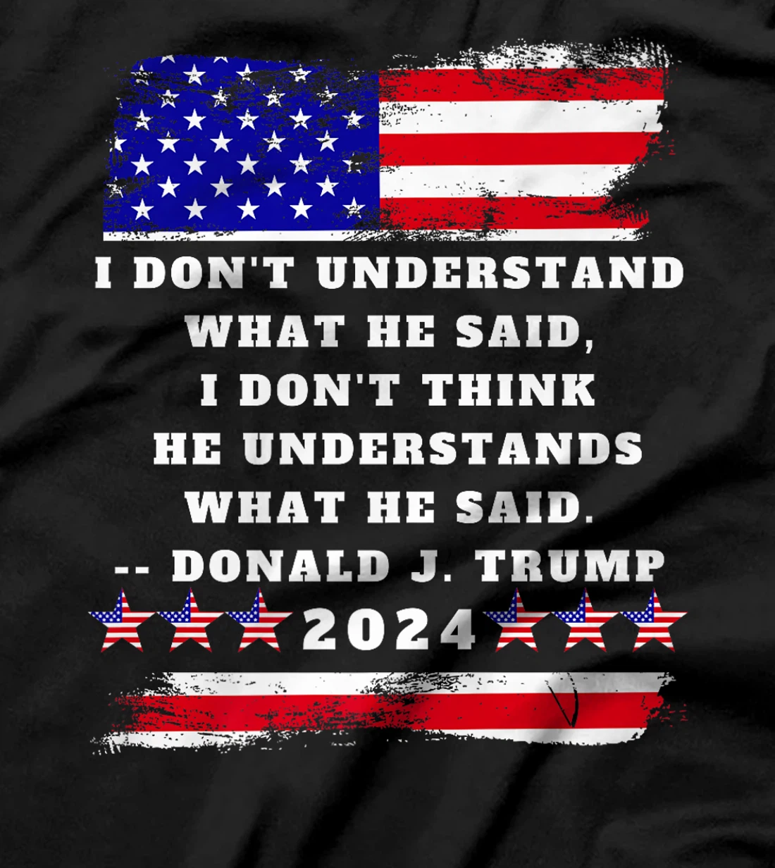 Trump Biden Presidential Debate 2024 Funny Quote USA Flag Premium T-Shirt