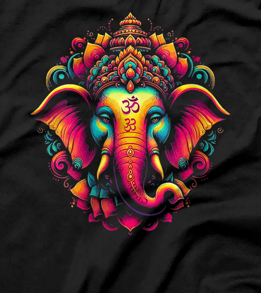Womens Ganesh Symbol Yoga Hindu Elephant God Ganesha Puja T-Shirt