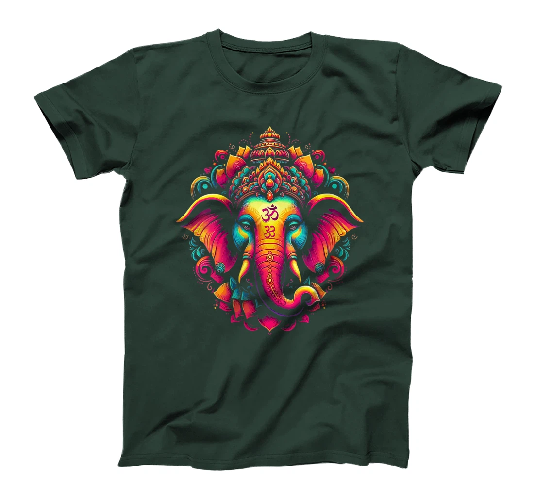 Womens Ganesh Symbol Yoga Hindu Elephant God Ganesha Puja T-Shirt