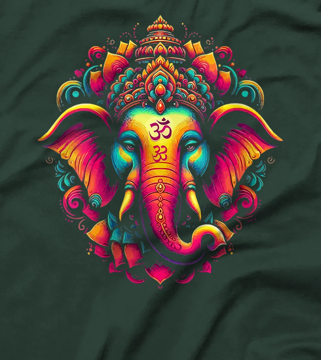 Womens Ganesh Symbol Yoga Hindu Elephant God Ganesha Puja T-Shirt