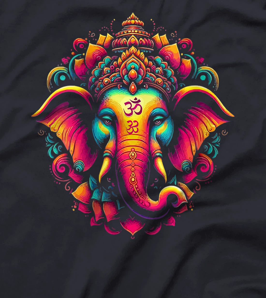 Womens Ganesh Symbol Yoga Hindu Elephant God Ganesha Puja T-Shirt