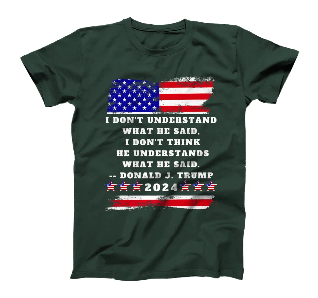 Trump Biden Presidential Debate 2024 Funny Quote USA Flag Premium T-Shirt