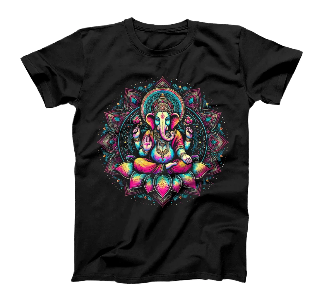 Ganesh Symbol Yoga Hindu Elephant God Ganesha Puja T-Shirt