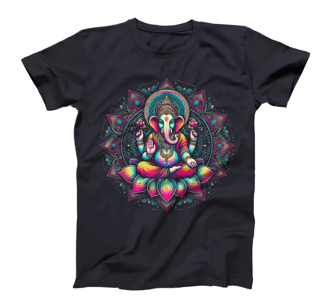 Ganesh Symbol Yoga Hindu Elephant God Ganesha Puja T-Shirt