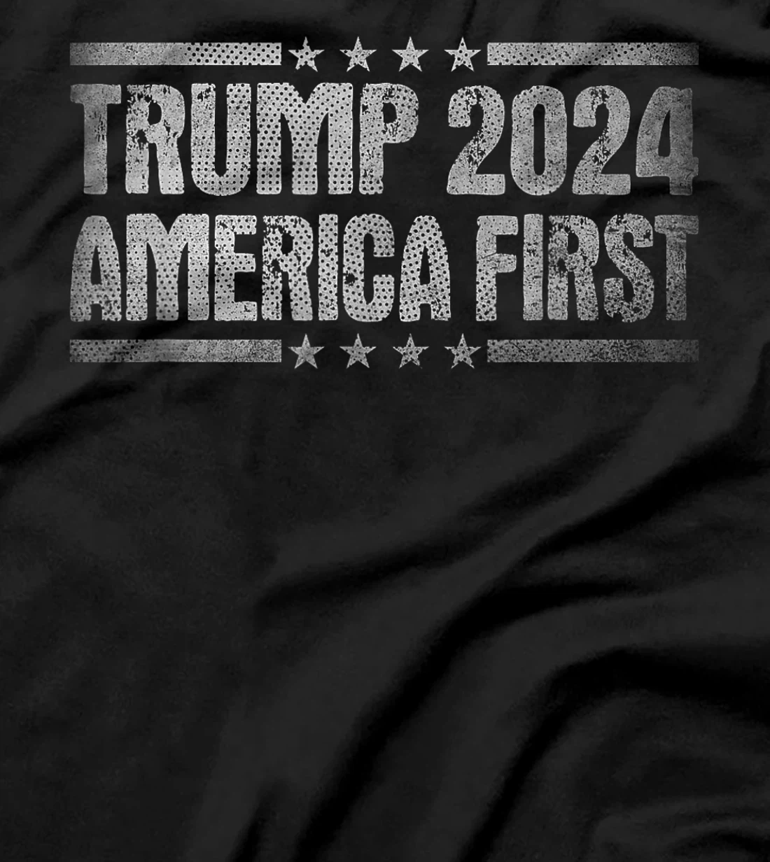 Trump 2024 America First Vote Felon Pro Trump USA Flag T-Shirt