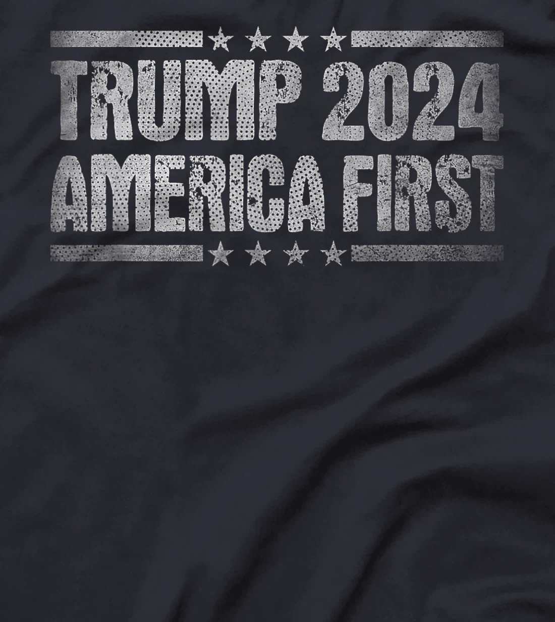 Trump 2024 America First Vote Felon Pro Trump USA Flag T-Shirt