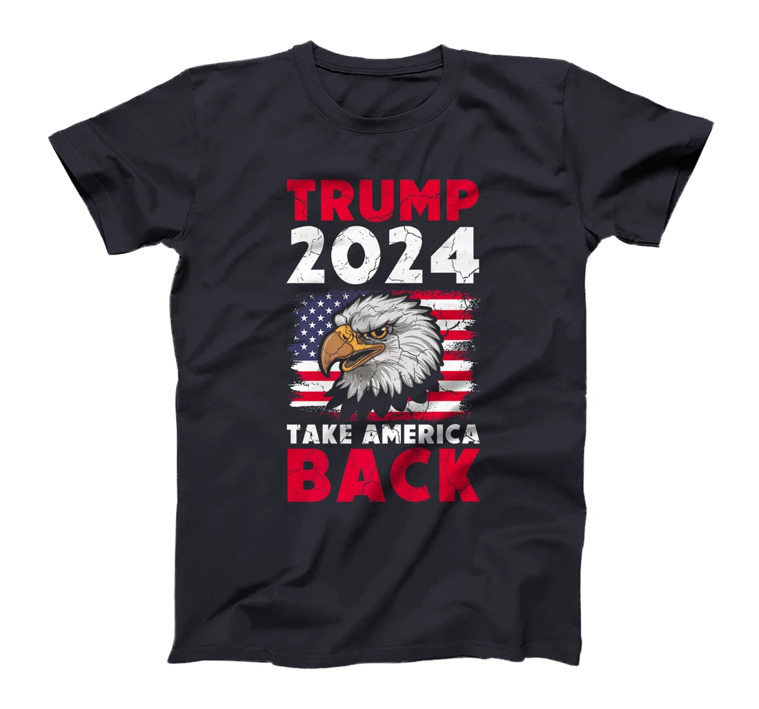 Trump 2024 Take America Back Election US Flag Eagle Politics Premium T-Shirt