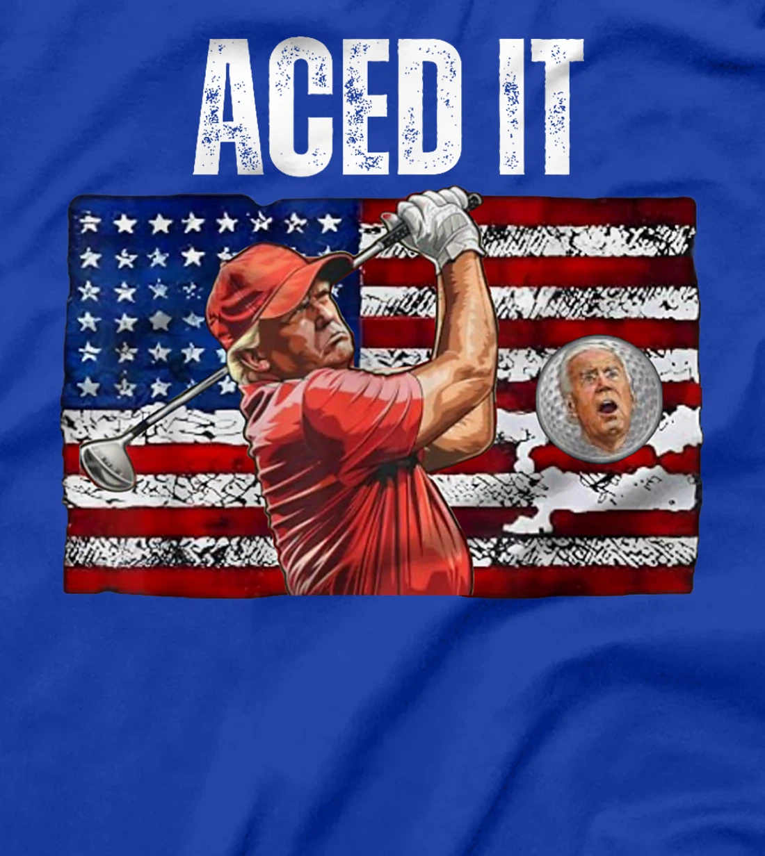 Trump Vs Biden Shirt Aced It Funny Trump 2024 Republican T-Shirt