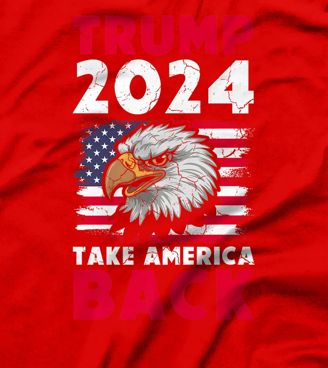 Trump 2024 Take America Back Election US Flag Eagle Politics Premium T-Shirt