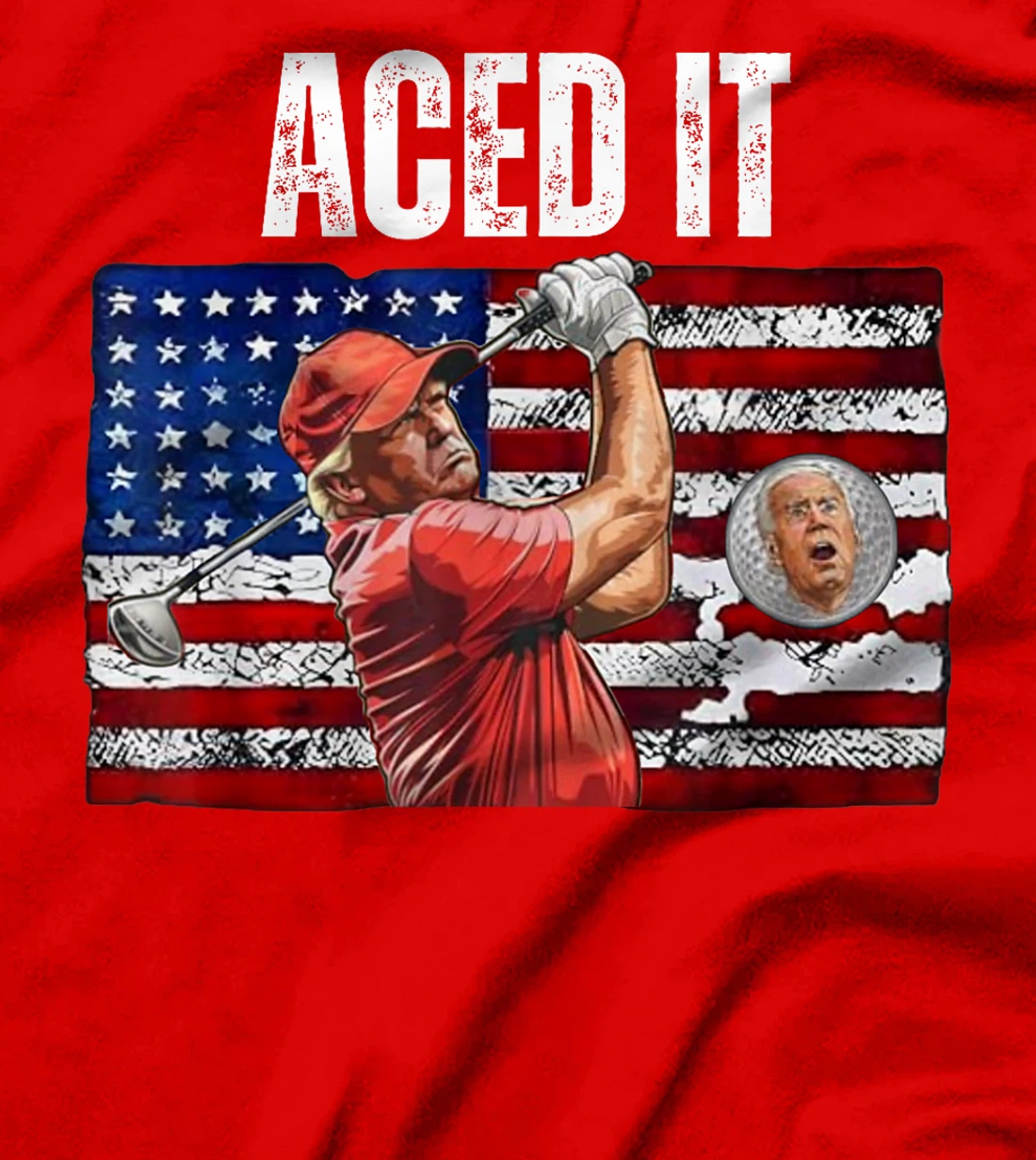 Trump Vs Biden Shirt Aced It Funny Trump 2024 Republican T-Shirt