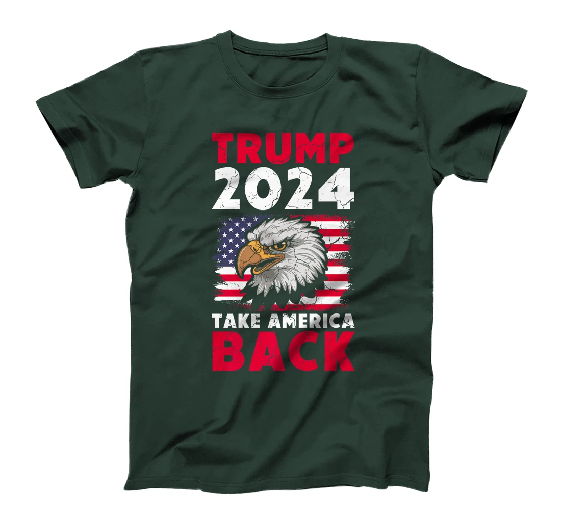 Trump 2024 Take America Back Election US Flag Eagle Politics Premium T-Shirt