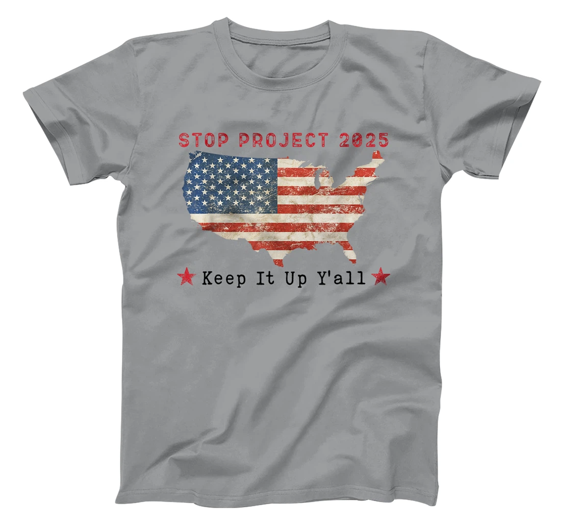 Stop Project 2025 pro Democracy Anti Trump Election 2024 T-Shirt